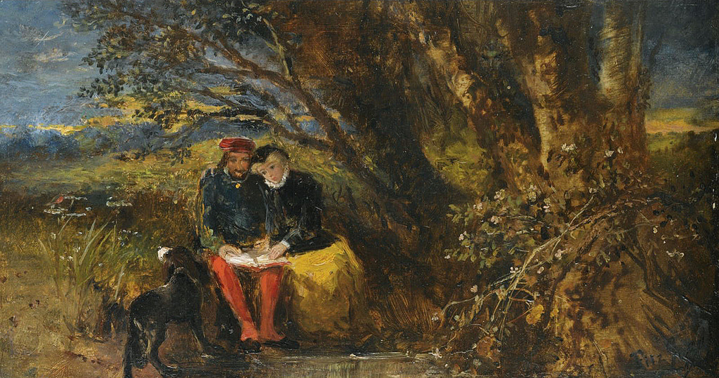 Faust and Marguerite, vintage artwork by John Anster Christian Fitzgerald, A3 (16x12") Poster Print