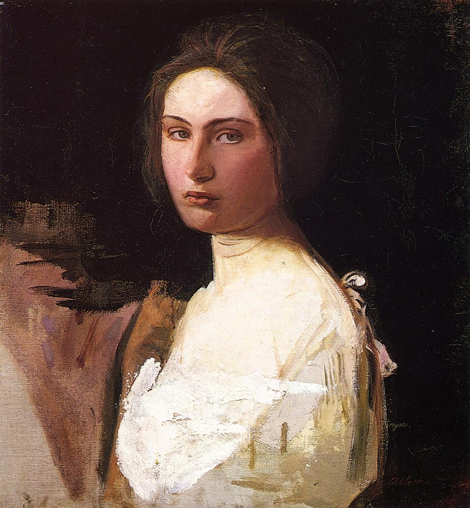 Study of Alma Wollerman, vintage artwork by Abbott Handerson Thayer, 12x8" (A4) Poster