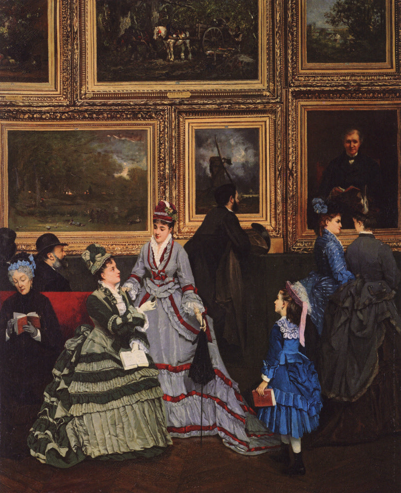 Le Salon de 1874, vintage artwork by Camille-Leopold Cabaillot Lassalle, 12x8" (A4) Poster