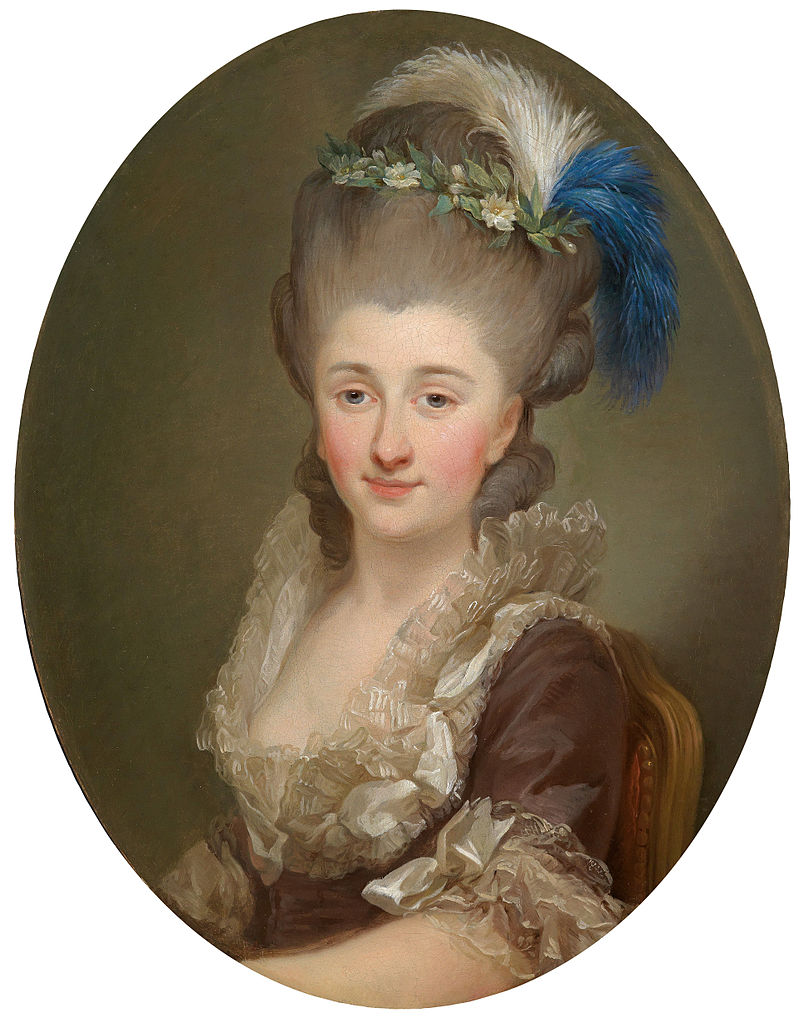 Portrait of Countess Konstancja Tyszkiewicz, vintage artwork by Marcello Bacciarelli, 12x8" (A4) Poster