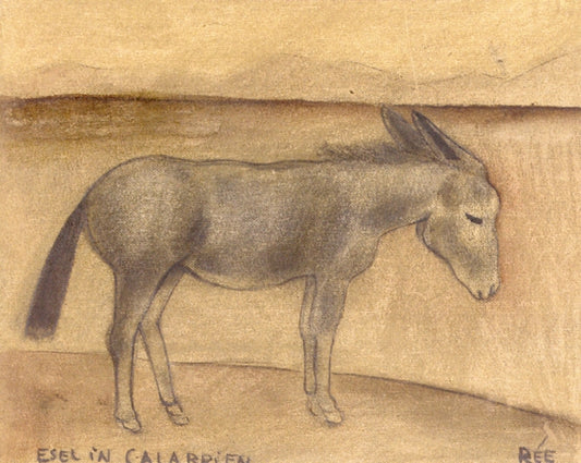 Donkey in Calabria by Anita Rée,16x12(A3) Poster
