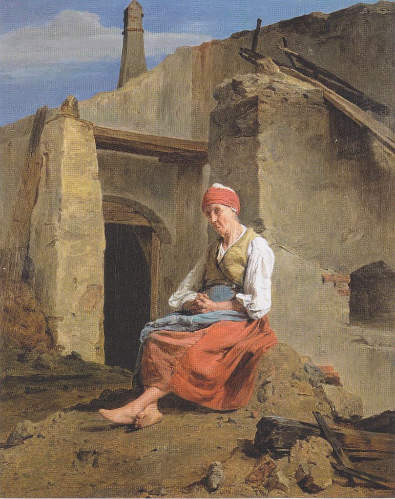 At the Ruins, vintage artwork by Ferdinand Georg Waldmüller, A3 (16x12") Poster Print