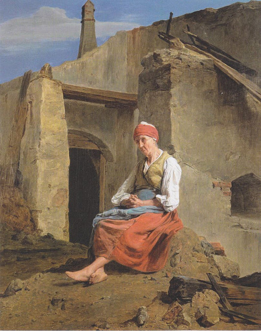 At the Ruins, vintage artwork by Ferdinand Georg Waldmüller, A3 (16x12") Poster Print