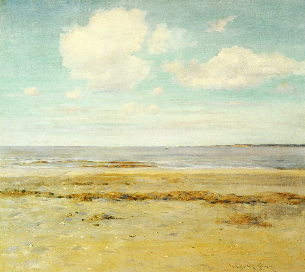 The Deserted Beach, vintage artwork by William Merritt Chase, 12x8" (A4) Poster