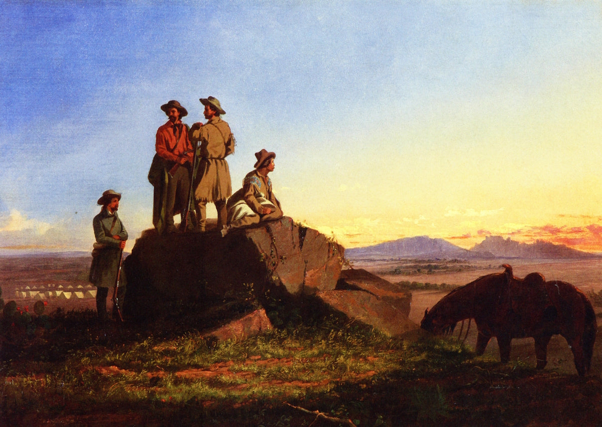 Scouts along the Teton River, vintage artwork by John Mix Stanley, A3 (16x12") Poster Print
