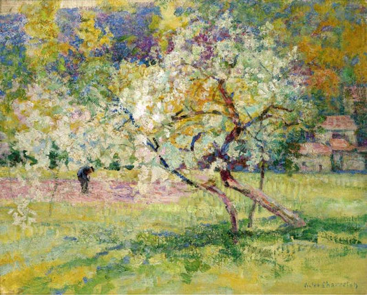 Blooming Trees, vintage artwork by Victor Charreton, 12x8" (A4) Poster