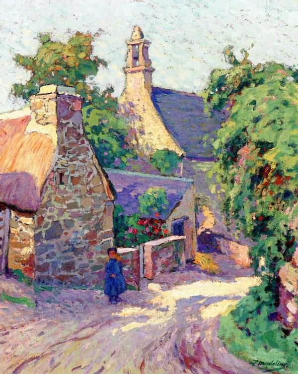 Farmyard in Brittany by Paul Madeline,A3(16x12")Poster
