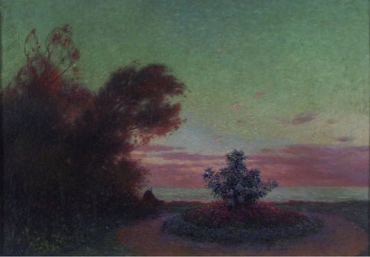 The Seashore at Twilight, vintage artwork by Ferdinand du Puigaudeau, 12x8" (A4) Poster