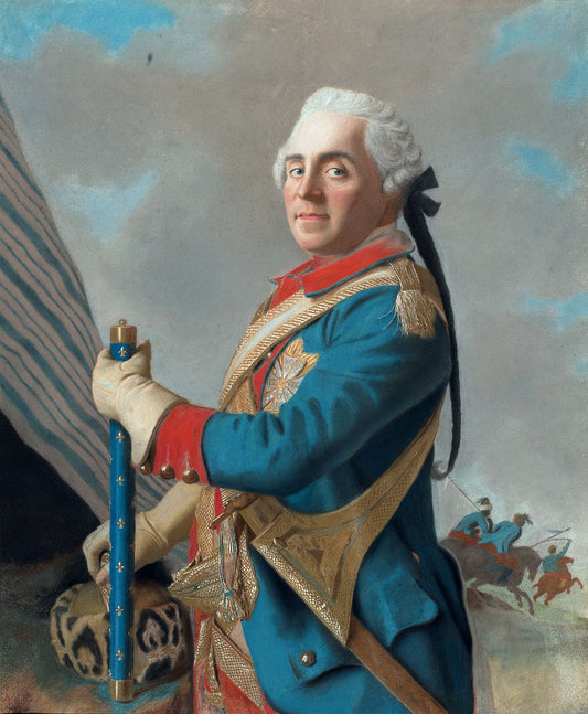 Marshal Maurice de Saxe, vintage artwork by Jean-Étienne Liotard, 12x8" (A4) Poster