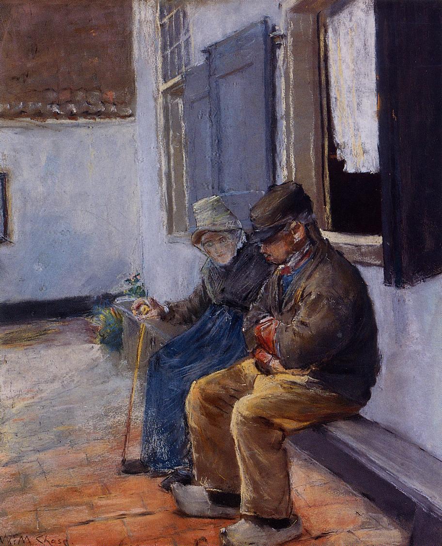 The Consultation, vintage artwork by William Merritt Chase, 12x8" (A4) Poster