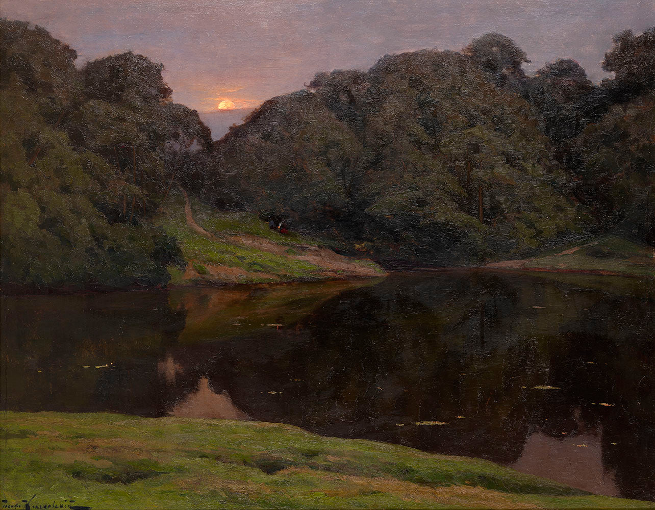 Landscape with Setting Sun by Iosif Krachkovsky,A3(16x12")Poster