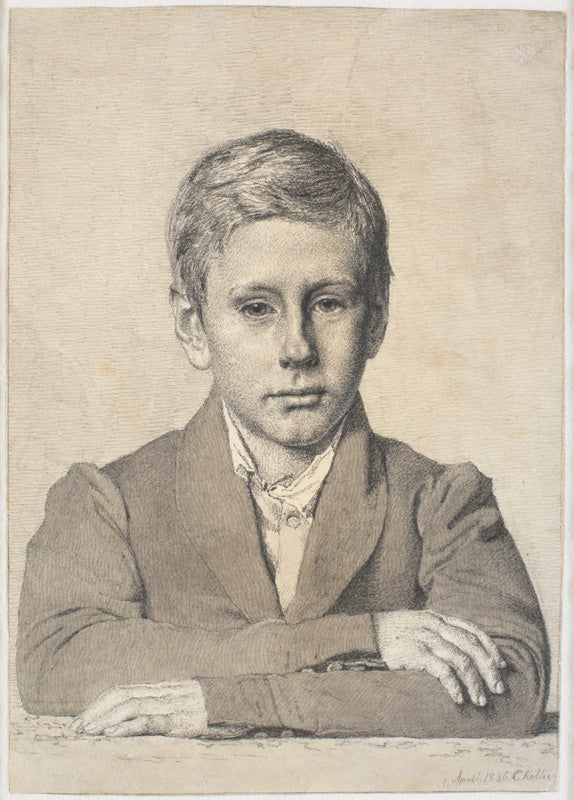 Portrait of Henrik Clausen, vintage artwork by Christen Købke, A3 (16x12") Poster Print