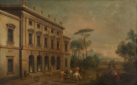 View of Old Somerset House, vintage artwork by Antonio Visentini, 12x8" (A4) Poster