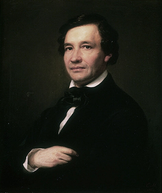 Portrait of Wilhelm Taubert, vintage artwork by Eduard Magnus, A3 (16x12") Poster Print