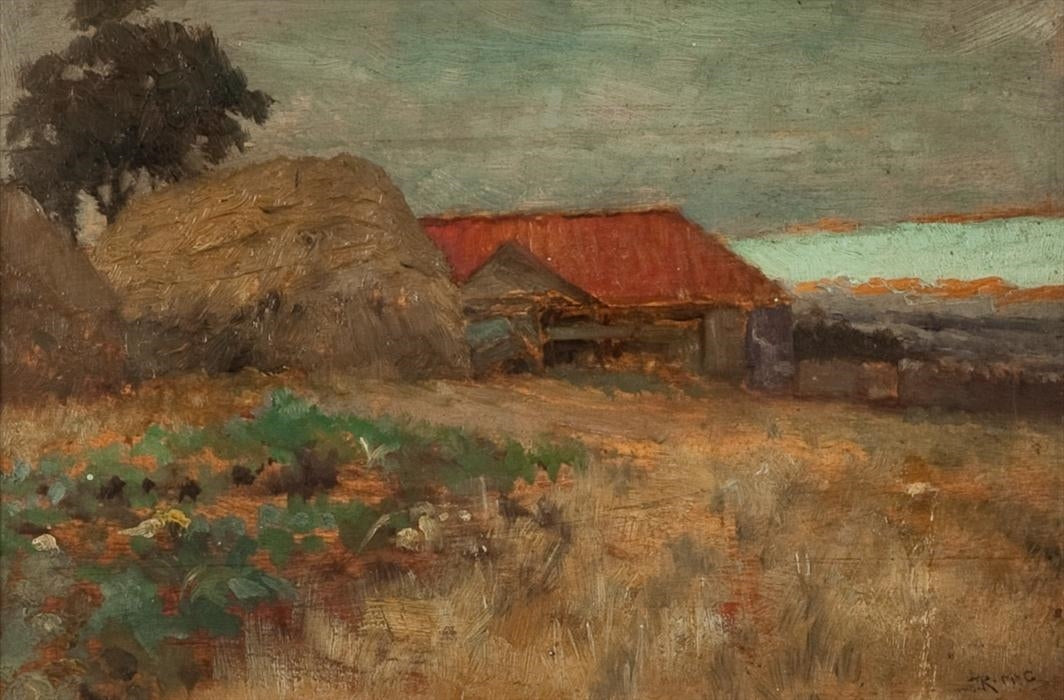 The Red Roof, vintage artwork by Robert McGregor, 12x8" (A4) Poster