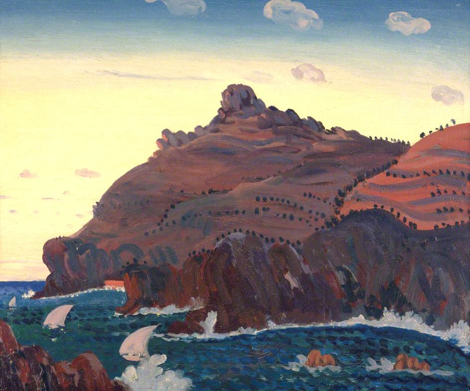 The Coast near Collioure, vintage artwork by James Dickson Innes, 12x8" (A4) Poster