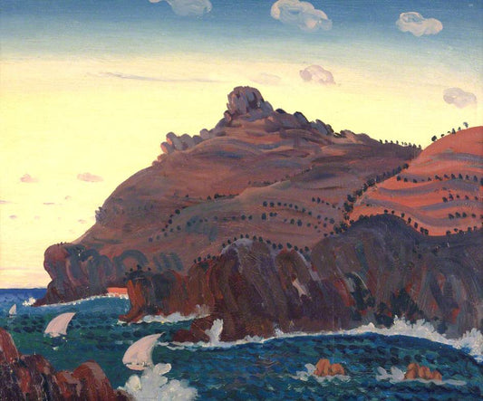 The Coast near Collioure, vintage artwork by James Dickson Innes, 12x8" (A4) Poster