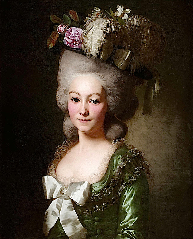 La marquise de Becdelièvre, vintage artwork by Alexander Roslin, 12x8" (A4) Poster