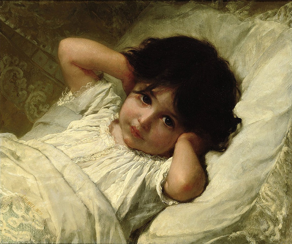 Portrait of Marie-Louise, vintage artwork by Émile Munier, 12x8" (A4) Poster