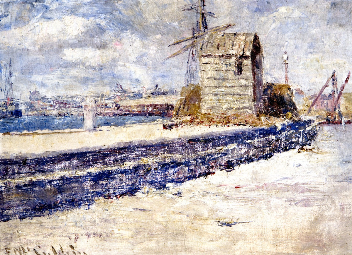At the Mouth of the River, Williamstown, vintage artwork by Frederick McCubbin, 12x8" (A4) Poster