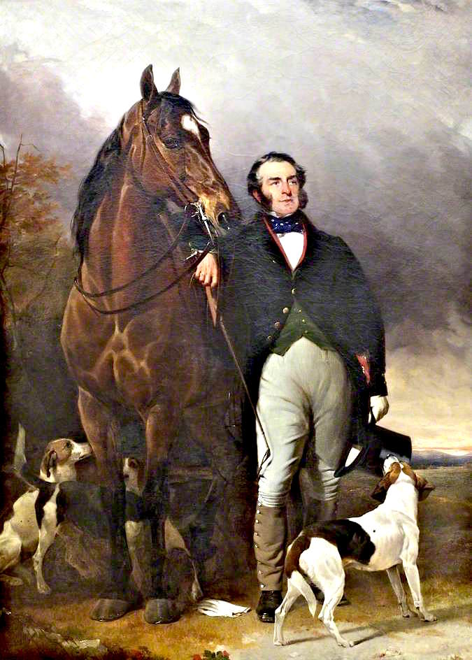 Charles William, 3rd Earl of Sefton, vintage artwork by Richard Ansdell, A3 (16x12") Poster Print