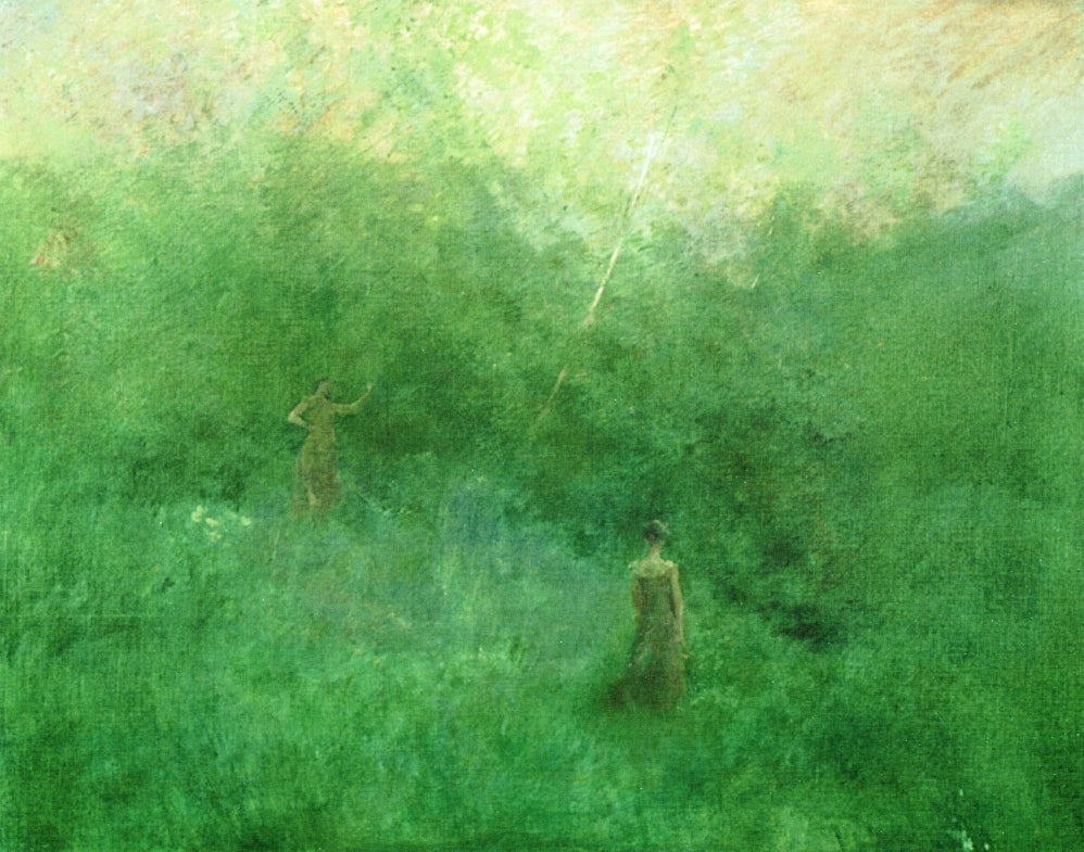 The White Birich, vintage artwork by Thomas Wilmer Dewing, 12x8" (A4) Poster