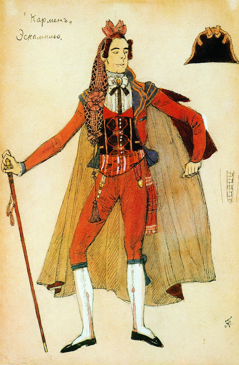 Escamillo, vintage artwork by Alexander Golovin, 12x8" (A4) Poster