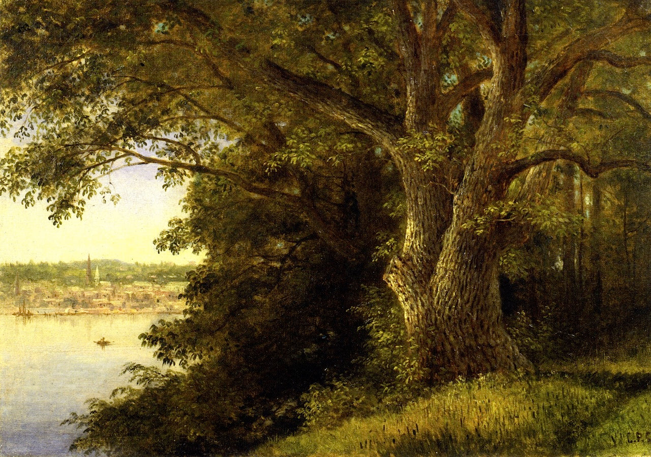 The Washington Oak, Denning's Point, vintage artwork by Christopher Pearse Cranch, A3 (16x12") Poster Print