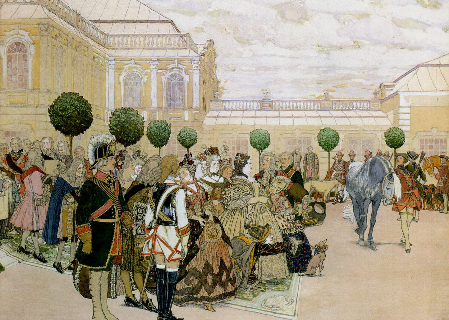 Empress Anna Ioannovna and Her Court by Dmitry Kardovsky,A3(16x12")Poster