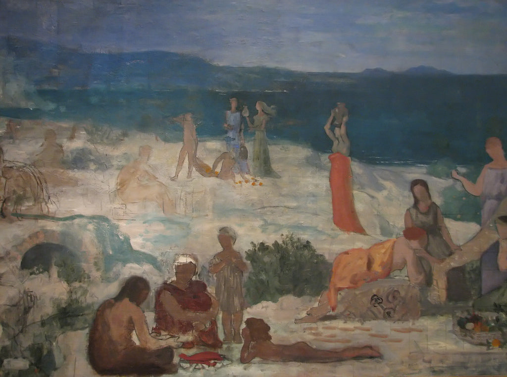 Massilia Greek Colony, vintage artwork by Pierre Puvis de Chavannes, 12x8" (A4) Poster