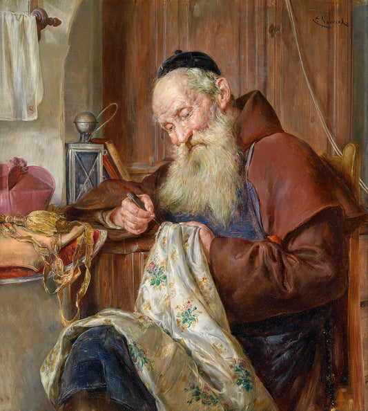 A Skilful Padre, vintage artwork by Ernst Nowak, 12x8" (A4) Poster