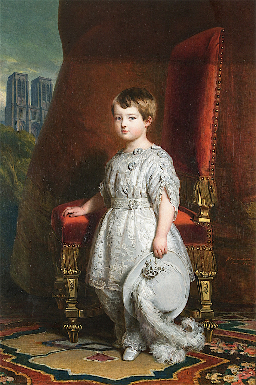 Louis-Philippe-Albert d'Orleans, Count of Paris, as a Child, vintage artwork by Franz Xavier Winterhalter, A3 (16x12") Poster Print