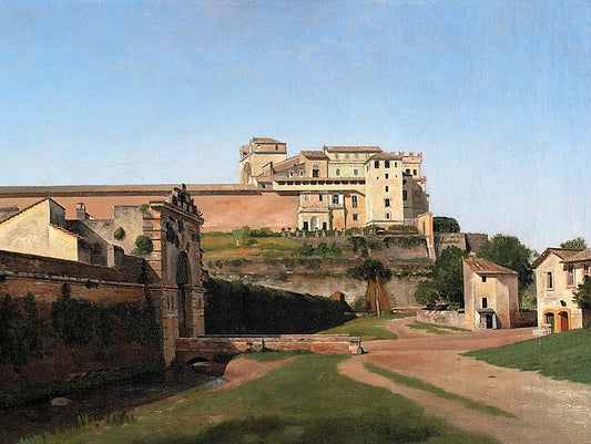 Porta Angelica and Part of the Vatican, vintage artwork by Christoffer Wilhelm Eckersberg, 12x8" (A4) Poster