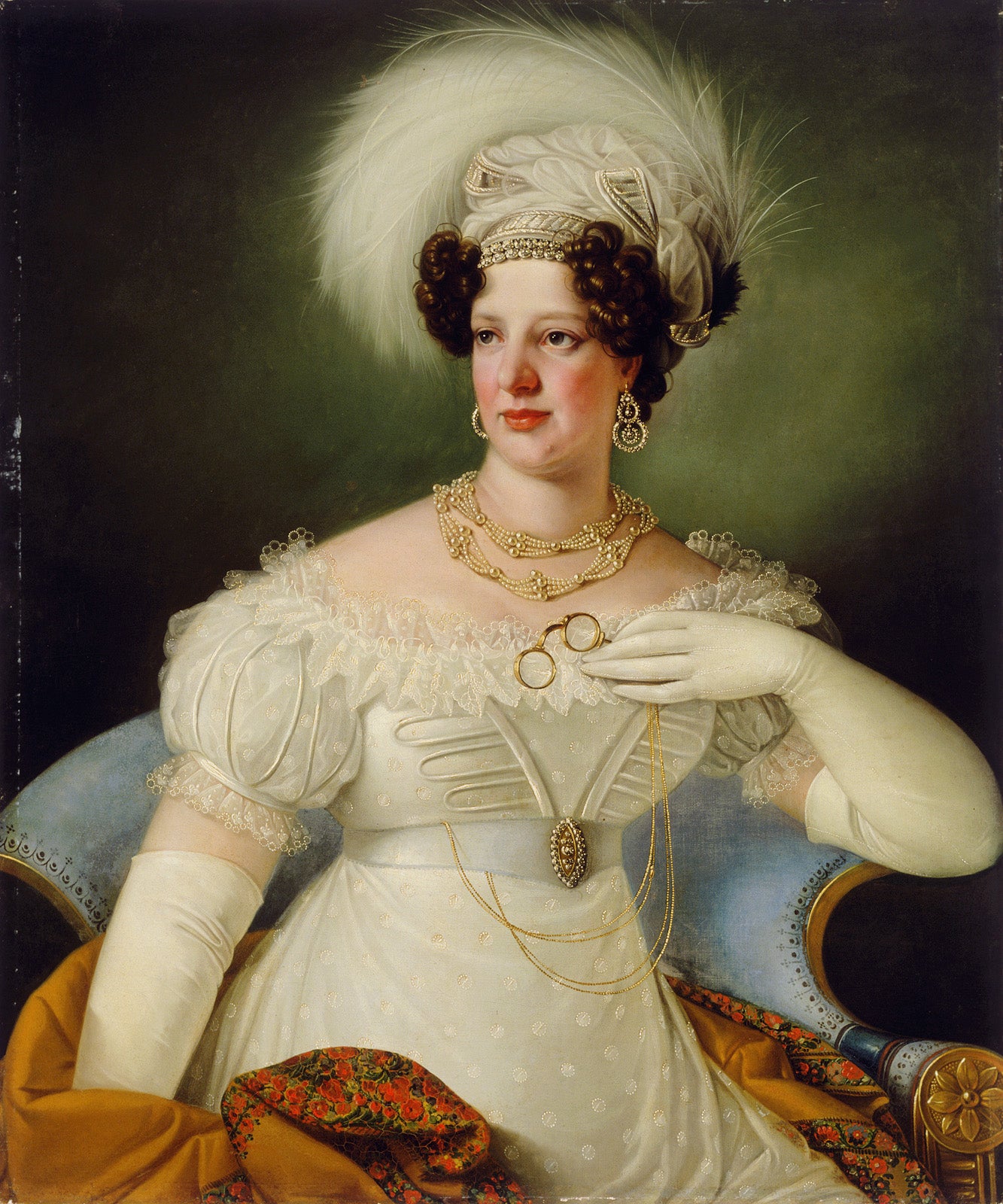Cecilia D'Auersperg, vintage artwork by Jozef Jakob Tominc, 12x8" (A4) Poster