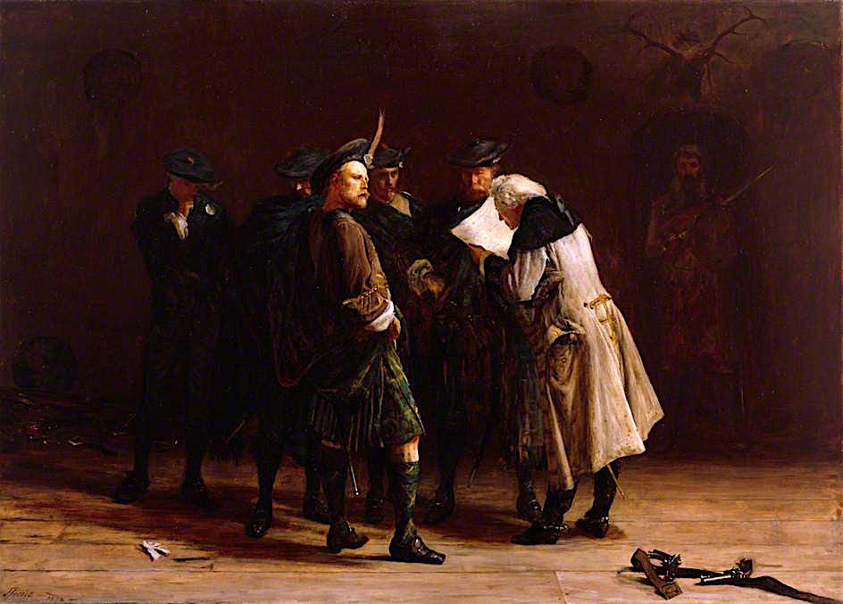 Jacobites, 1745, vintage artwork by John Pettie, RA, 12x8" (A4) Poster