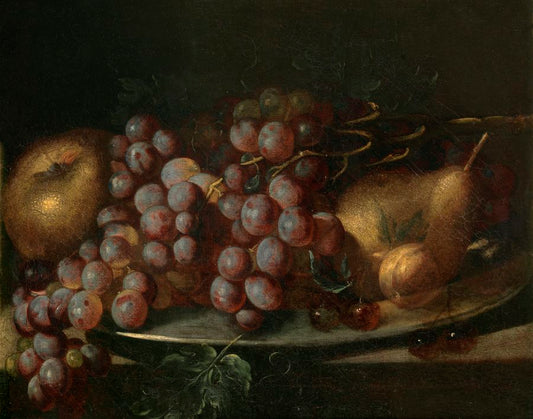 A Still Life of Fruit, vintage artwork by Tomàs Yepes, 12x8" (A4) Poster