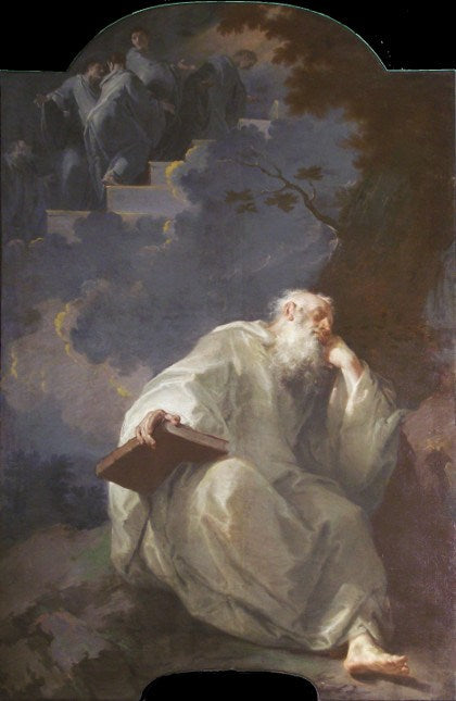 The Dream of St. Romuald, vintage artwork by Giuseppe Bazzani, 12x8" (A4) Poster
