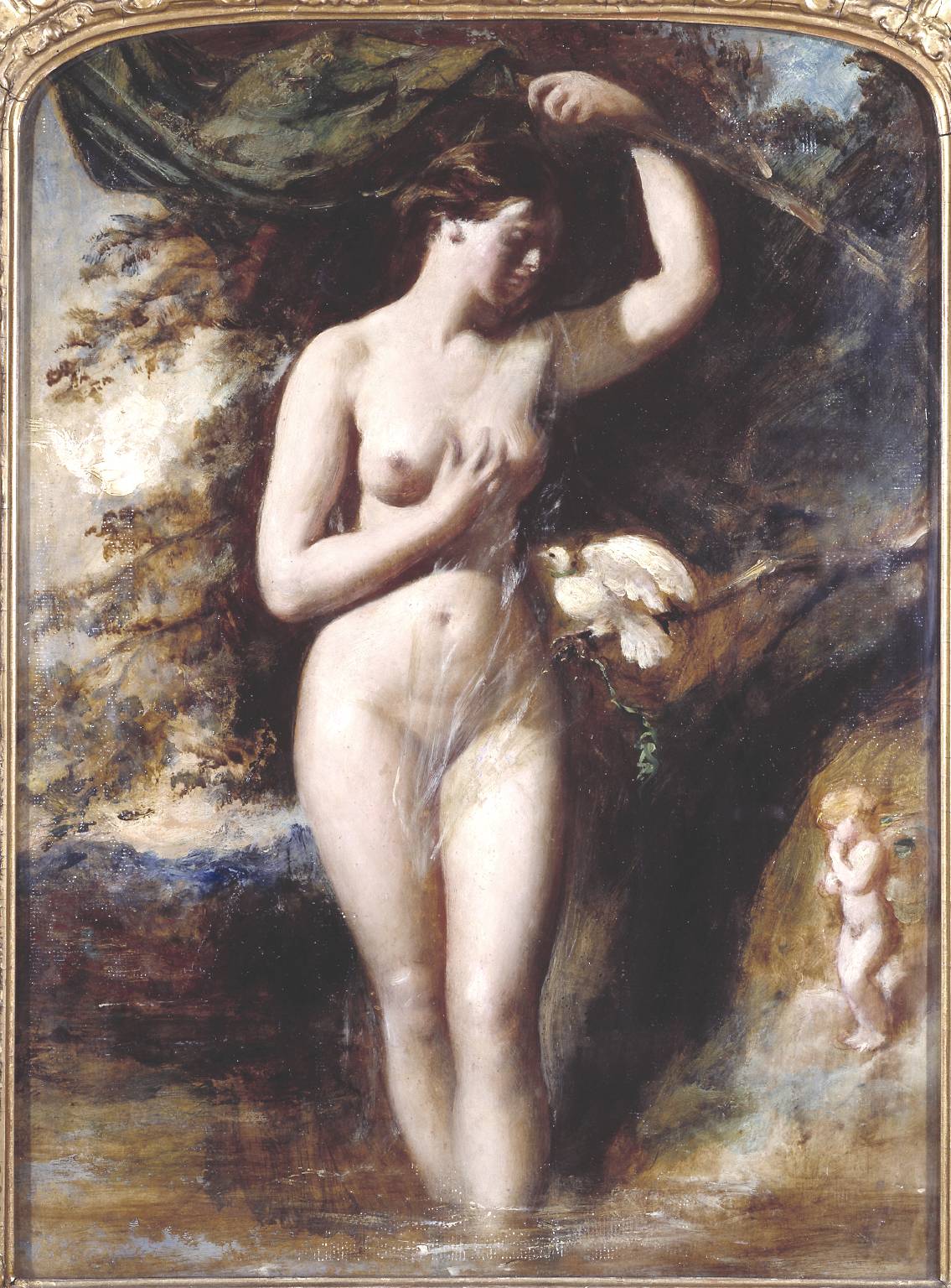 The Fairy of the Fountain, vintage artwork by William Etty, A3 (16x12") Poster Print