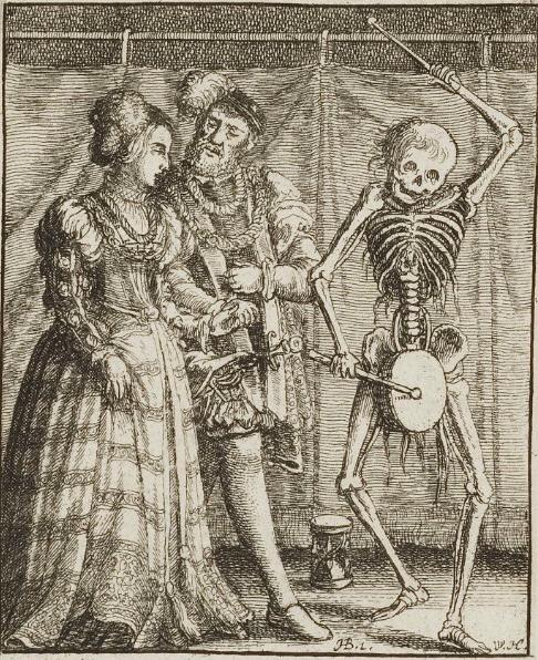 Bridal Couple (after Holbein), vintage artwork by Václav Hollar, 12x8" (A4) Poster