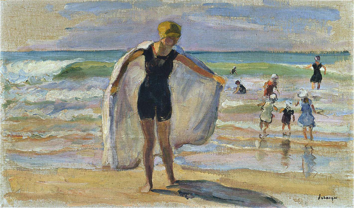 Bathers at St Jean de Mont by Henri Lebasque,A3(16x12")Poster