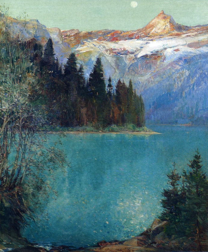 Avalanche Lake, vintage artwork by Oliver Dennett Grover, 12x8" (A4) Poster