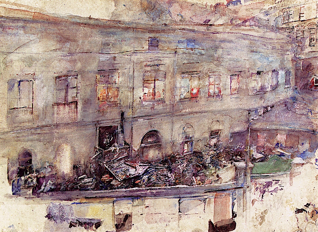 Iron Works in the Skodagasse, Vienna, vintage artwork by Franz von Alt, A3 (16x12") Poster Print
