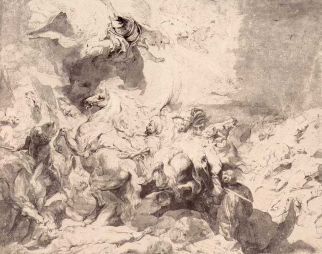 The damage of Sennaherib, vintage artwork by Peter Paul Rubens, 12x8" (A4) Poster