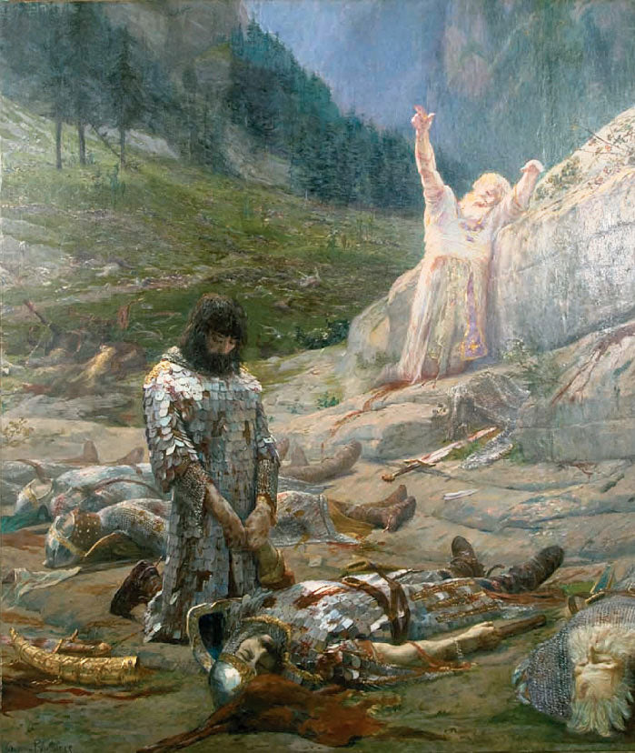 La Mort des Preux by Gaston Bussiere,A3(16x12")Poster