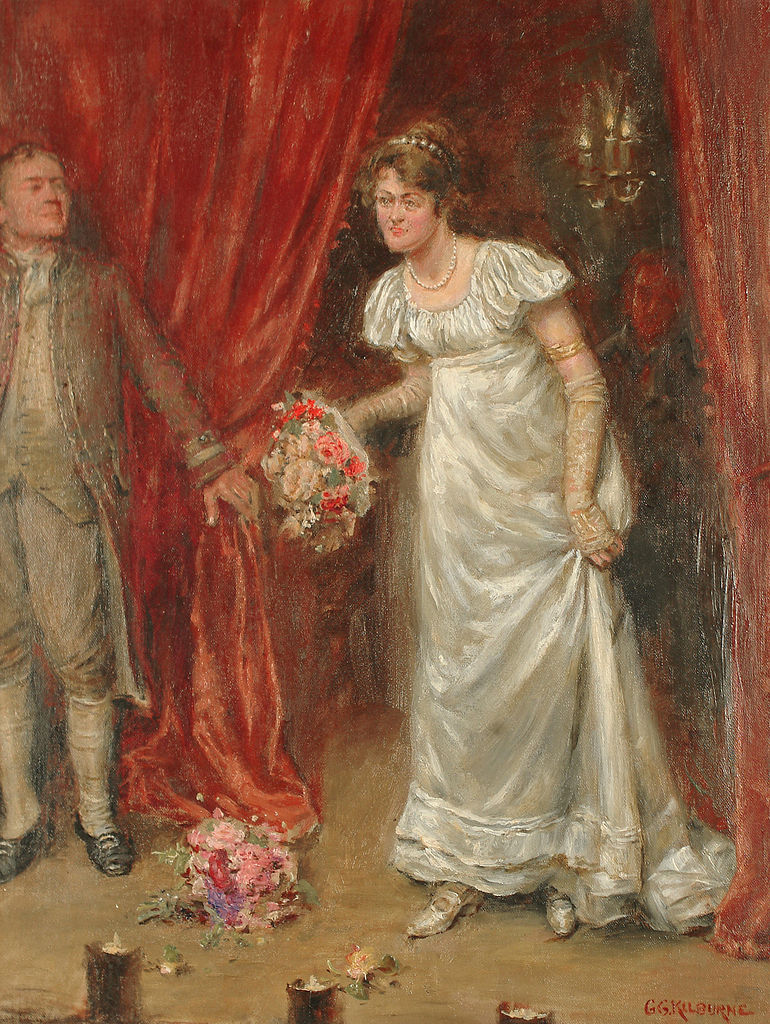 The final bow, vintage artwork by George Goodwin Kilburne, 12x8" (A4) Poster