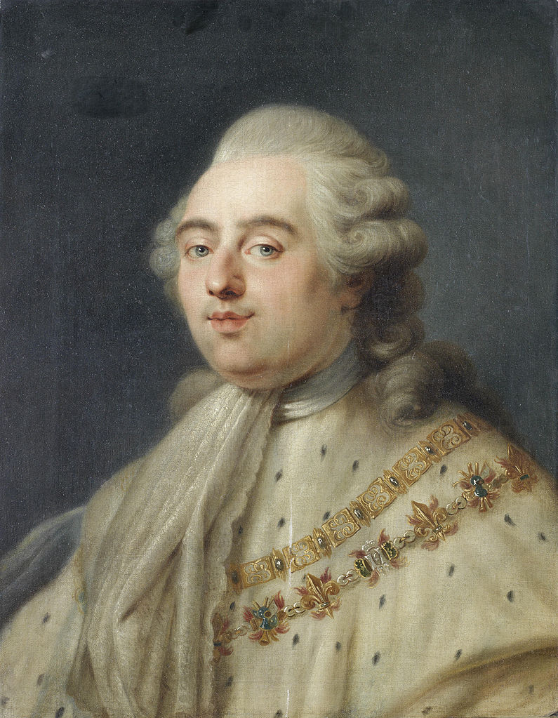 Portrait of King Louis XVI of France, vintage artwork by Antoine-Francois Callet, 12x8" (A4) Poster