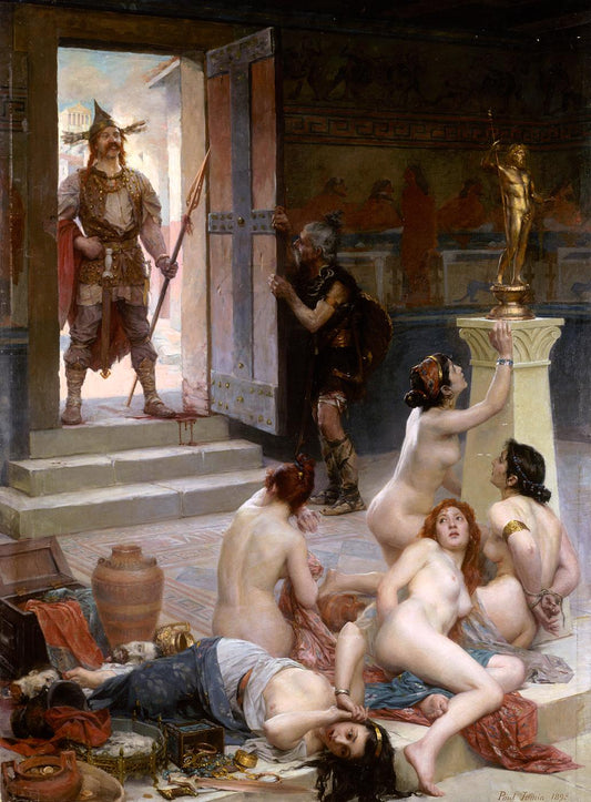 Brennus and His Share of the Spoils, vintage artwork by Paul Jamin, 12x8" (A4) Poster