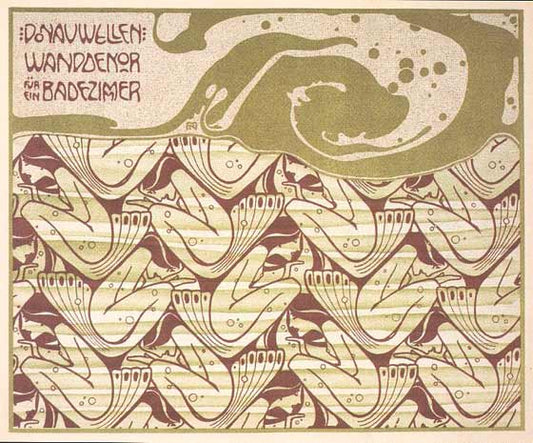 Danube Wellen by Koloman Moser,A3(16x12")Poster