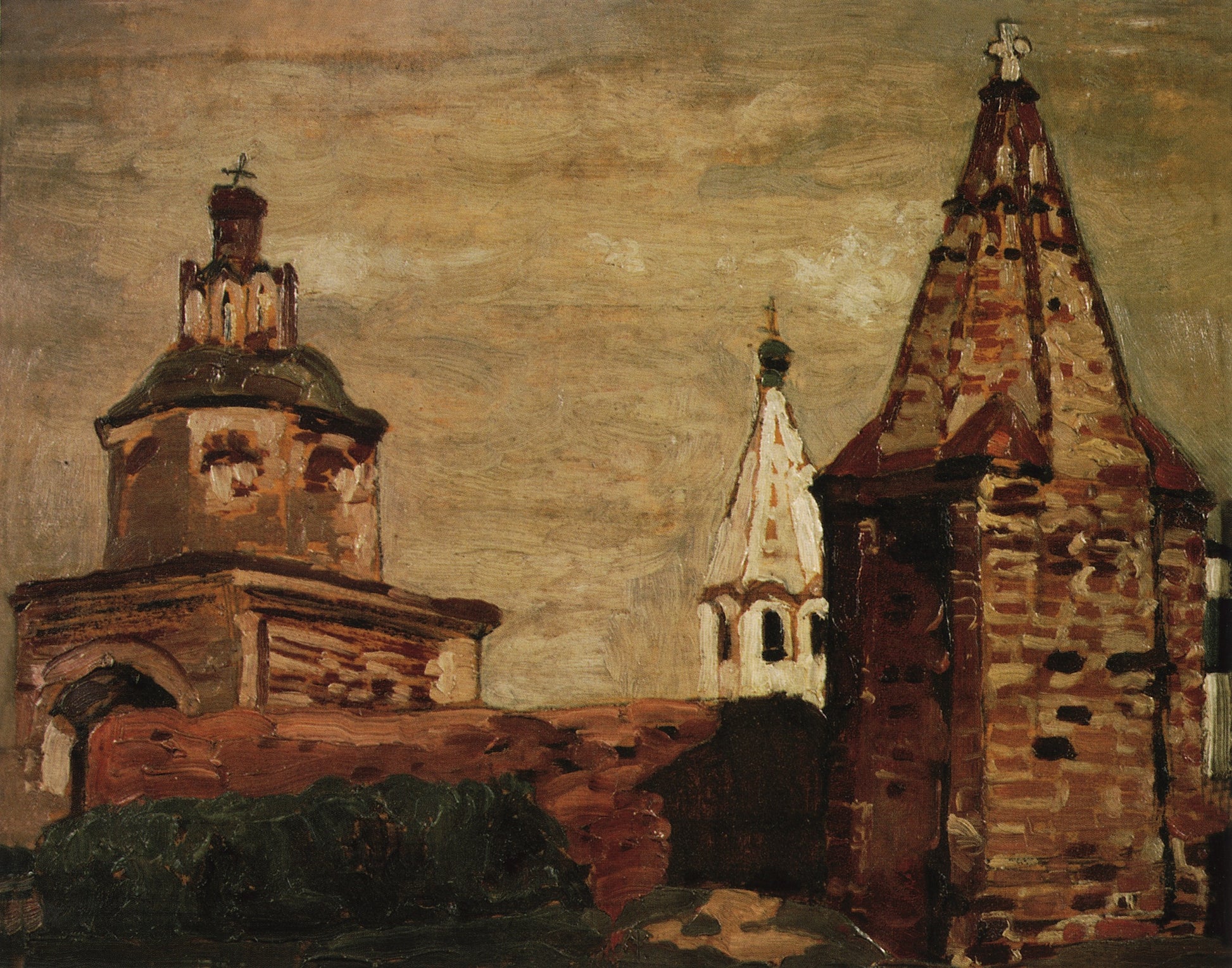 The Alexander Nevsky Monastery in Suzdal, vintage artwork by Nicholas Roerich, 12x8" (A4) Poster