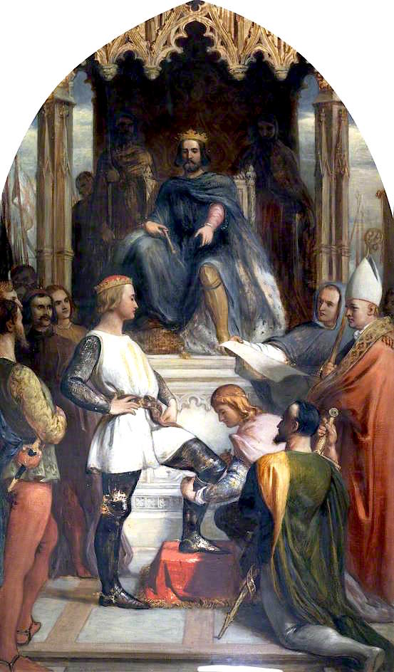 Edward, the Black Prince, vintage artwork by Charles West Cope, A3 (16x12") Poster Print